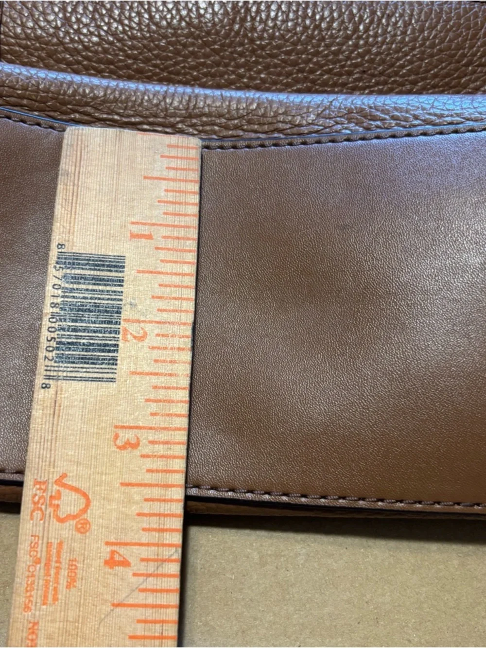 Michael Kors Cognac Pebbled Leather Tote with Gold Chain Straps zipper closure